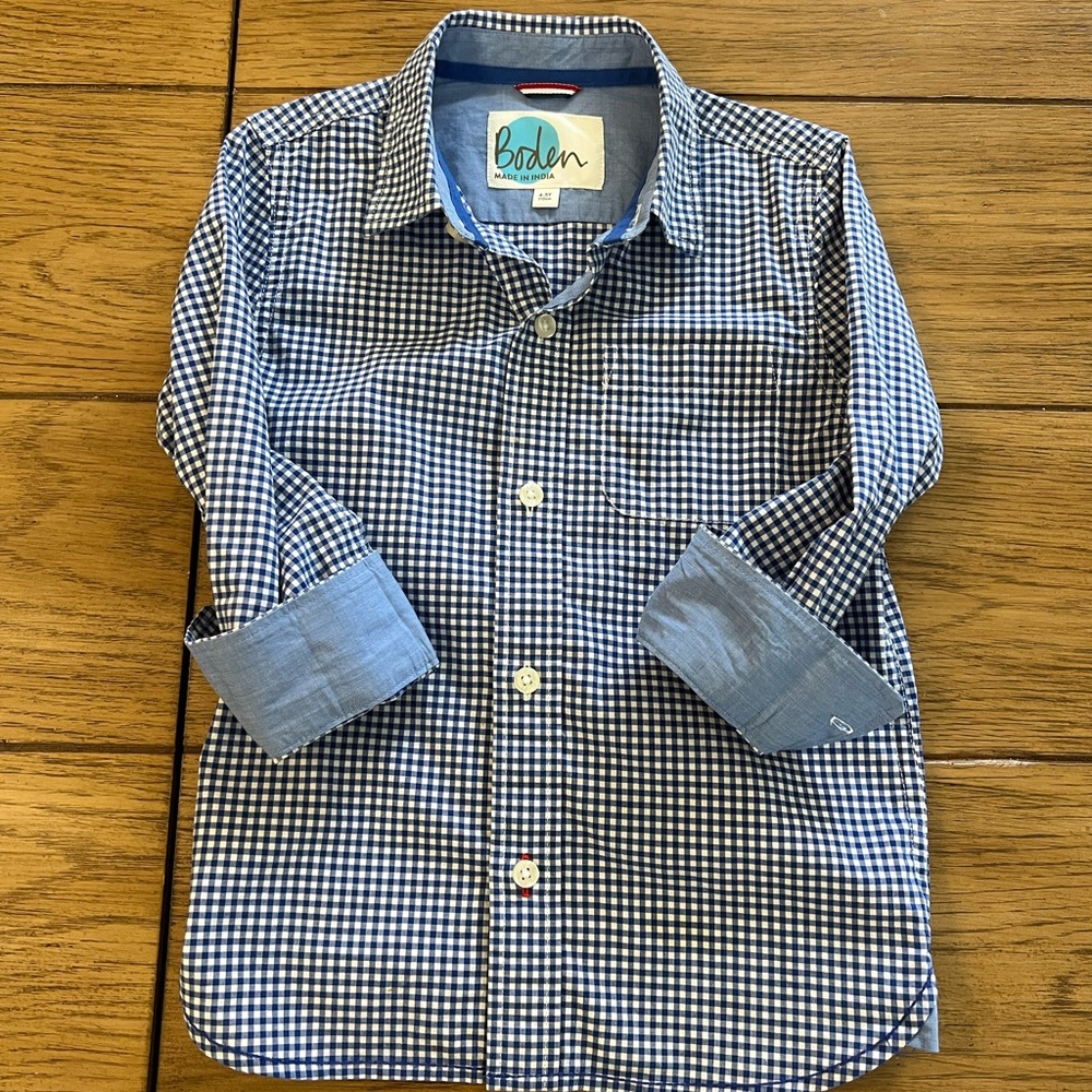 Mini Boden 3T/4T shirt with adorable cuff accents- excellent condition!